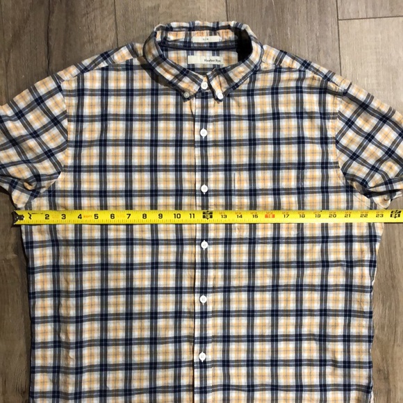 HAWKER RYE 100% Cotton Slim-Fit Plaid Button Down Shirt - Picture 6 of 7